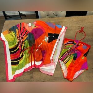 Sunflair Vibrant Multicolor Bathing Suit with Cover-Up